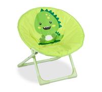 Relaxdays Silla de Acampada Infantil, Monstruo, Plegable, Unisex, Interior & Exterior, Asiento niños, 1 Ud., Amarillo