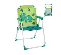 Relaxdays Silla Infantil Plegable, Camping, Estampado, 51.5x36x37.5 cm, Asiento Pícnic Exterior, Multicolor