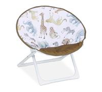 Relaxdays Silla Infantil Plegable, Jungla, 47x50x48 cm, Asiento Niños Exterior/Interior, Sillón Peques, Multicolor