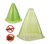 Relaxdays Sombreros para plantas contra babosas verde