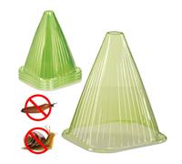 Relaxdays Sombreros para plantas contra babosas verde
