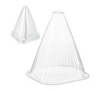 Relaxdays Sombreros para Plantas, Pack de 10, Campanas Huerto, Anti Caracoles y Babosas, 22 x 19 x 19 cm, Transparente