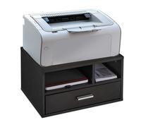 Relaxdays Soporte de impresora con cajón para mesa negro