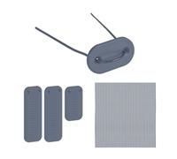 Relaxdays Soporte de privacidad gris set 104 gris