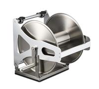 Relaxdays Soporte de mangueras de acero inoxidable plata