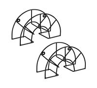 Relaxdays Pack de 2 soportes manguera pared negro