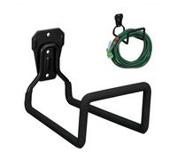 Relaxdays Soporte negro manguera pared negro