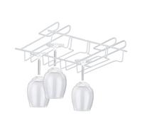 Relaxdays Soporte para copas de vino (7,5 x 34,5 x 26 cm), color blanco