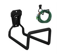 Relaxdays Soporte negro manguera pared negro