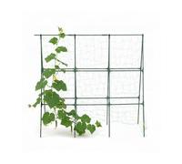 Relaxdays Soporte para pepinos en Forma A, 114x135 cm, Rejilla para Plantas trepadoras y hortalizas, Acero y PE, Verde
