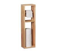 Relaxdays Soporte para rollos del baño marrón claro