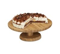 Relaxdays Soporte para tartas Ø 33 cm marrón claro
