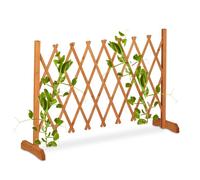 Relaxdays Soporte reja trepadoras plegable madera naranja