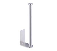 Relaxdays Soporte rollos papel higiénico repuesto plata