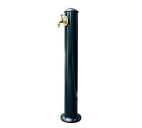 Relaxdays Surtidor de agua para jardín, estilo antiguo, con grifo, verde | conexión 3/4, columna redonda 91 cm