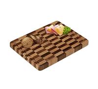Relaxdays Tabla de cortar maciza madera de acacia marrón,marrón claro