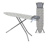 Relaxdays Tabla de Planchar 122 x 38 cm, Altura Ajustable, Menta/Blanco