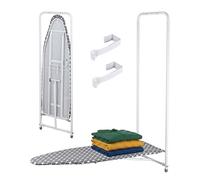 Relaxdays Tabla de Planchar de Puerta, 108,5x43 cm, Plegable, Blanco/Gris