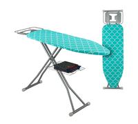Relaxdays Tabla de planchar 122 x 39,5 cm plata,turquesa