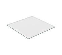 Relaxdays Tablero Vidrio Templado, 70 x 70 cm, Grosor 8 mm, Panel Cristal Cuadrado, Mesa y Chimenea, ESG, Transparente