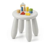 Relaxdays Taburete Infantil, Asiento 26 cm, Lavable, Ligero, Blanco