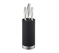 Relaxdays Taco para cuchillos cilíndrico negro,plata