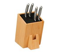 Relaxdays Bloque para cuchillos de cocina XXL marrón claro,negro