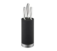 Relaxdays Taco para cuchillos cilíndrico negro,plata
