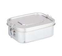 Relaxdays Taper Acero Inoxidable, Hermético, Plateado | Fiambrera Adultos y Niños, 1 L, Contenedor Alimentos