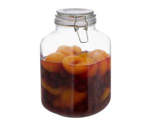 Relaxdays Tarro hermético de 3L para la cocina plata,transparente