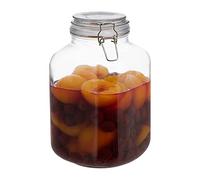 Relaxdays Tarro hermético de 3L para la cocina plata,transparente