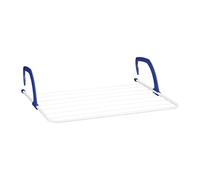 Relaxdays Tendedero para radiador, Colgante, para calefacción & balcón, 4,8 m, Blanco