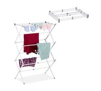 Relaxdays Tendedero plegable extensible blanco,negro