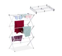 Relaxdays Tendedero plegable extensible blanco,negro