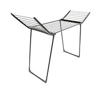Relaxdays Tendedero Plegable, Soporte Secar Ropa, de Pie, 104x169x54,5 cm, Extensible, Longitud de Tendido: 13 m, Negro