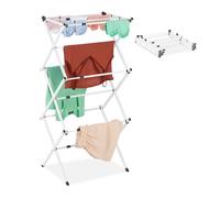 Relaxdays Tendedero vertical plegable blanco,negro