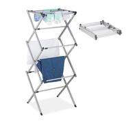 Relaxdays Tendedero vertical plegable negro,gris