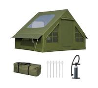 Relaxdays Tienda Hinchable para 5-6 Personas, 200x300x210 cm, Verde