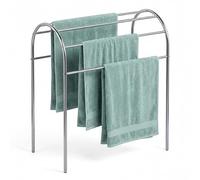 Relaxdays Toallero, (Al x An x Fon) 81,5 x 78 x 29,5 cm, Plateado