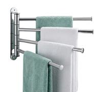 Relaxdays Toallero de pared acero inoxidable
