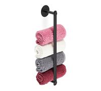 Relaxdays Toallero sin taladrar color negro negro