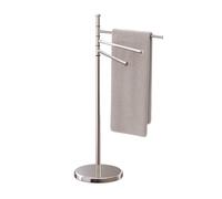 Relaxdays Toallero de pie brazos giratorios plata