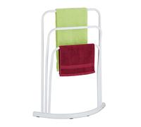 Relaxdays Toallero de pie curvo blanco blanco