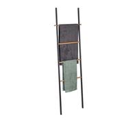 Relaxdays Toallero escalera acero madera antracita antracita,marrón claro