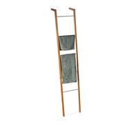 Relaxdays Toallero Escalera, Bambú, Marrón, 180 x 35 x 20 cm