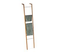 Relaxdays Toallero escalera bambú marrón claro,plata