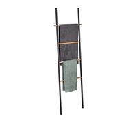 Relaxdays Toallero escalera acero madera antracita antracita,marrón claro