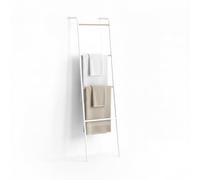 Relaxdays Escalera metálica de toallas blanco