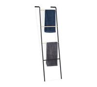 Relaxdays Toallero escalera de metal marrón claro,negro