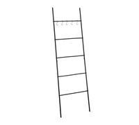 Relaxdays Toallero escalera negro con 5 barras negro